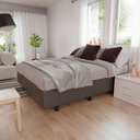 Ver imagem 2 de Base Box para Cama Casal Queen 158x198cm Bipartido Liz S05 Sintético Cinza - Mpozenato