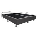 Ver imagem 4 de Base Box para Cama Casal Queen 158x198cm Bipartido Liz S05 Sintético Cinza - Mpozenato