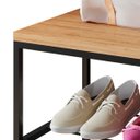 Ver imagem 6 de Sapateira Industrial Vero Organizador Sapatos Tampo Base de Aço Resistente Preto/Cedro Lh Móveis