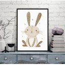 Ver imagem 1 de Quadro Arte Infantil Coelhinho 24x18cm:moldura Branca