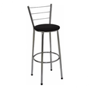 Ver imagem 3 de Kit 3 Banquetas Altas Cromada com Encosto Assento Preto