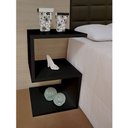 Ver imagem 3 de Mesa S Lateral de Apoio ou Mesa de Cabeceira Preto Laca