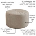 Ver imagem 5 de Puff Decorativo Eron 73x73 cm Pes Fixos Linho Tcs 701 Moll