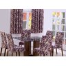 Capas De Cadeira 06 Lugares Floral Vinho - 1