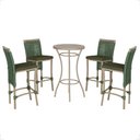 Ver imagem 1 de Mesa Bistro e 4 Banquetas Roma Fendi Corda Náutica 12 Verde