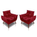 Ver imagem 1 de Kit 02 Poltrona Opala Decorativa 4 Almofadas 40 X 40