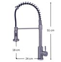 Ver imagem 6 de Torneira Gourmet Giratória Acqua Metais 301 Cozinha Inox Escovado 2 Jatos