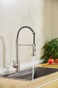 Ver imagem 3 de Torneira Gourmet Giratória Acqua Metais 301 Cozinha Inox Escovado 2 Jatos