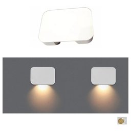 Balizador Mini Sobrepor Led 1,5w Ip65 Corredor 50x70mm Opus - Branco - 4