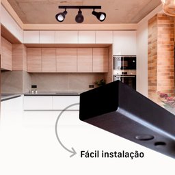 Trilho Eletrificado 84cm 6 Spots E27 Led Comum C/ Conector/emenda Cor:preto - 7