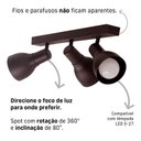 Ver imagem 3 de Trilho Eletrificado 84cm 6 Spots E27 Led Comum C/ Conector/emenda Cor:preto