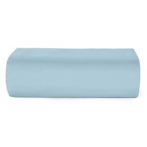 Lençol com Elástico para Cama Casal Teka Diamante 150 Fios - Tecido 100% Algodão - Azul Claro