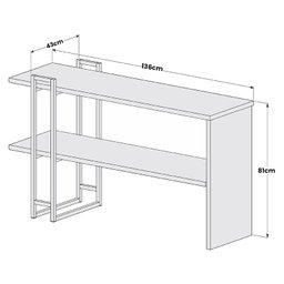 Aparador Sala de Estar Jb 4034 Pé Metal Perola/dourado - 3