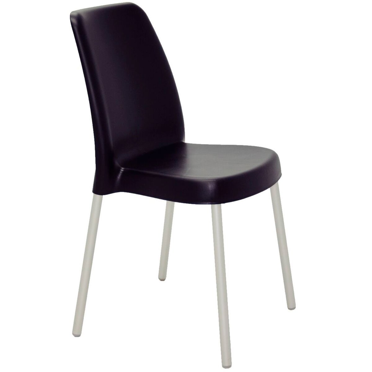 Conjunto 4 Cadeiras Plástica Vanda com Pernas de Alumínio Anodizadas- Tramontina - Preto 92053/909 - 3