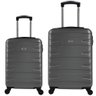 Kit 2 Malas de Viagem de Bordo Carry On Grafite Fibra ABS 20" e 18" - 1