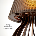 Ver imagem 6 de Abajur Luminária Mesa Madeira Mdf Sala 35x27 Mesa de Cabeceira Cor:café