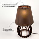Ver imagem 4 de Abajur Luminária Mesa Madeira Mdf Sala 35x27 Mesa de Cabeceira Cor:café