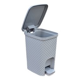 Lixeira Rattan Banheiro Pedal Multiuso Cesto Organizador - 2