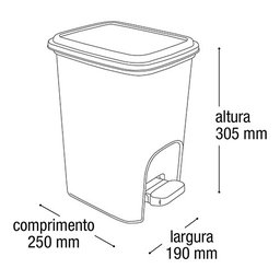 Lixeira Rattan Banheiro Pedal Multiuso Cesto Organizador - 3