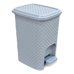 Lixeira Rattan Banheiro Pedal Multiuso Cesto Organizador - 1