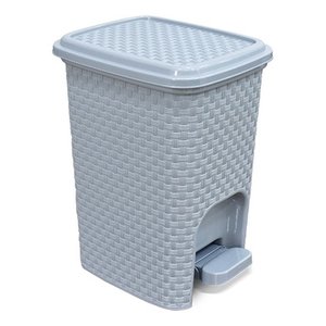 Lixeira Rattan Banheiro Pedal Multiuso Cesto Organizador