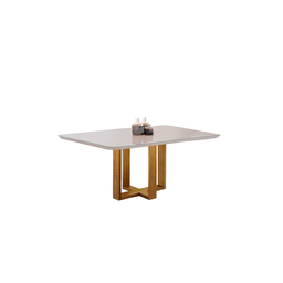 Conjunto Sala de Jantar Lisy 6 Lugares Mesa e Cadeiras Madeira Maciça Veludo Nude - 3