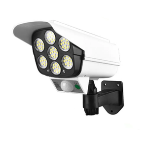 Luminaria Solar Camera Falsa Controle Sensor de Movimento Externa 7leds 3 funçoes de parede
