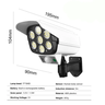 Luminaria Solar Camera Falsa Controle Sensor de Movimento Externa 7leds 3 funçoes de parede - 3