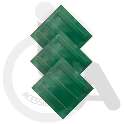 KIT 10 PÇS PISO TÁTIL PVC 25x25 DIRECIONAL VERDE - 2