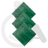 KIT 10 PÇS PISO TÁTIL PVC 25x25 DIRECIONAL VERDE - 2