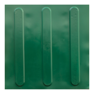 KIT 10 PÇS PISO TÁTIL PVC 25x25 DIRECIONAL VERDE