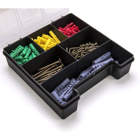 Organizador Plastico 7.1-2" Tramontina com Tampa Transparente e Divisorias