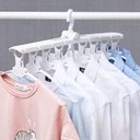 Ver imagem 5 de Cabide Organizador Magico 8 em 1 Triplica Espaco Guarda Roupa Giratorio Multifuncional Dobravel