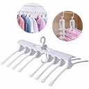 Ver imagem 2 de Cabide Organizador Magico 8 em 1 Triplica Espaco Guarda Roupa Giratorio Multifuncional Dobravel