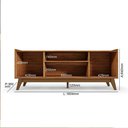 Ver imagem 3 de Rack Bancada Franca Off White/Canela para TV até 65” - Mobler