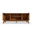 Ver imagem 2 de Rack Bancada Franca Off White/Canela para TV até 65” - Mobler