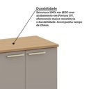 Ver imagem 4 de Balcão de Cozinha 100 Mdf 2 Portas com Tampo 80cm Duna Luciane Móveis
