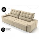 Ver imagem 3 de Sofá com Chaise Medelín 5 Lugares Retrátil e Reclinável 275cm Bege Suede