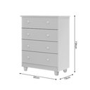 Ver imagem 3 de Conjunto Cômoda e Roupeiro Lara MDF Branco Infantil Quarto Completo Organizador Moderno Criança
