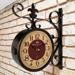 Relógio Parede Estação de Trem Dupla Face Paris Manufacture