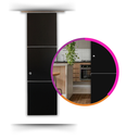 Ver imagem 1 de Painel Biombo Divisória de Ambiente Decorativo Fixo 70x2,45cm - Liso - Preto