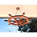 Ver imagem 1 de Kit 3 Lustre Luminária Pendente 65cm Leme de Navio 1b