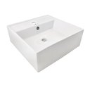 Ver imagem 1 de Cuba Lavabo Banheiro em Cerâmica Louça Quadrada Branca Apoio Tubrax