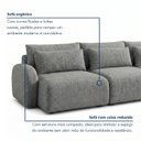 Ver imagem 7 de Sofá Cama Modular Orgânico Retrátil 4 Lugares 250cm Base Madeira Maciça Oxford