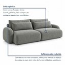 Ver imagem 6 de Sofá Cama Modular Orgânico Retrátil 4 Lugares 250cm com Base em Madeira Maciça Oxford