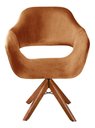 Ver imagem 1 de Poltrona Decorativa Zara Base Giratória - Veludo Terracota