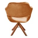 Ver imagem 3 de Poltrona Decorativa Zara Base Giratória - Veludo Terracota