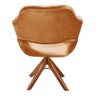 Poltrona Decorativa Zara Base Giratória - Veludo Terracota - 3
