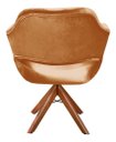 Ver imagem 3 de Poltrona Decorativa Zara Base Giratória - Veludo Terracota
