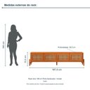 Ver imagem 3 de Rack Arco 188 cm Porta Sextavada Incolar Cedro